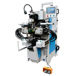 TH-668MA Computer-Controlled Automatic Servo Cementing Machine for Precise Side and Heel Seat Lasting in Shoe Manufacturing.