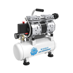 Taiway Air Compressor TWW-55020 Featuring a Compact Horizontal Air Tank, Control Panel With Pressure Gauges, Motor Housing, and Durable Frame, Designed for Reliable Air Compression In Industrial and Workshop Settings.