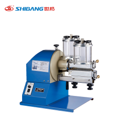Shibang-150 Gangbao Special Double Head Automated Machine with Dual Precision Heads, Heavy-Duty Frame, and Touchscreen control Panel Designed for Synchronized Industrial Cutting, Stitching, and bonding Applications.
