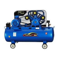 TWB-0.72/12.5 Air Compressor Featuring a Robust Horizontal Air Tank, High-Pressure Belt-Driven Motor, Dual Pressure Gauges, and Durable Frame, Engineered for Heavy-Duty Industrial Use.