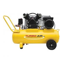 Taiway Air Compressor TWW-55025 With Horizontal Air Tank, Control Panel Including Pressure Gauges, Motor Unit, and Sturdy Frame, Built for Efficient and Reliable Air Compression In Industrial Environments.