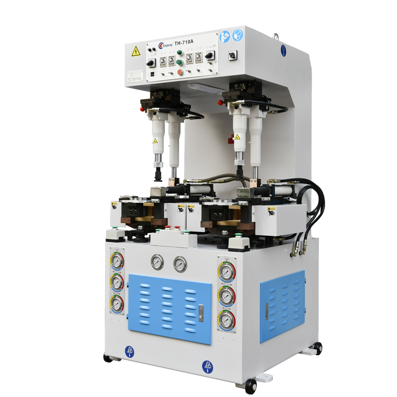 TH-710A heavy-duty walled sole attaching machine designed for durable and accurate attachment of shoe soles in industrial footwear production. TH-710A heavy-duty walled sole attaching machine designed for durable and accurate attachment of shoe soles in industrial footwear production.