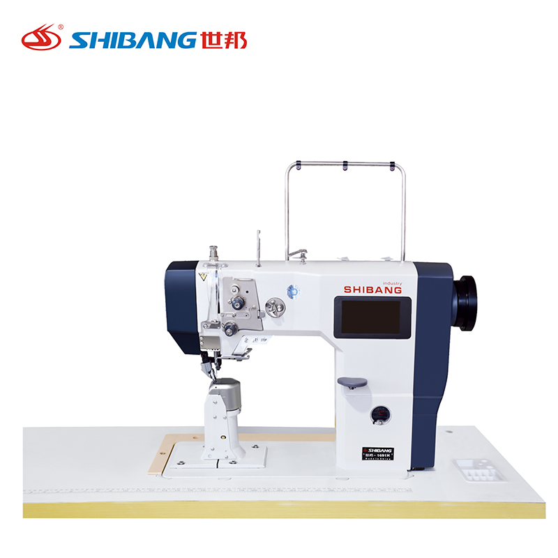Shibang-1691H Automatic High Postbed Single Needle Lockstitch Sewing Machine – industrial sewing machine designed for high-clearance stitching of bulky or shaped materials, ideal for leather, bags, and footwear production. Shibang-1691H Automatic High Postbed Single Needle Lockstitch Sewing Machine – industrial sewing machine designed for high-clearance stitching of bulky or shaped materials, ideal for leather, bags, and footwear production.