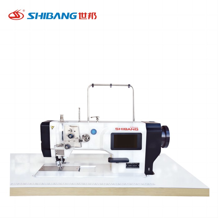 Shibang-1891P flat type single needle industrial sewing machine with adjustable stitch length and automatic lubrication, ideal for medium to heavy fabrics in garment and upholstery production. Shibang-1891P flat type single needle industrial sewing machine with adjustable stitch length and automatic lubrication, ideal for medium to heavy fabrics in garment and upholstery production.