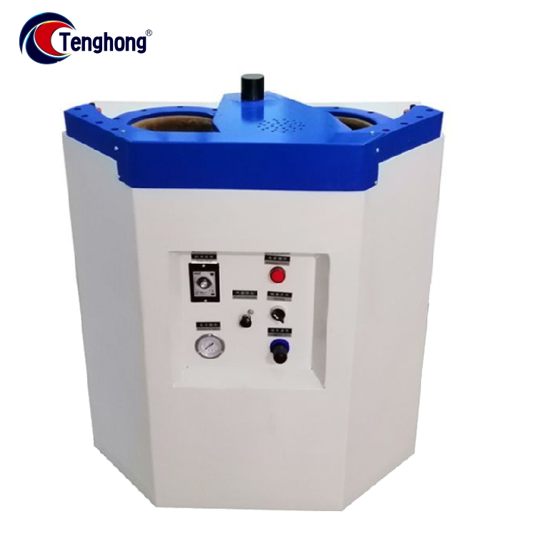 TH-306 airbag barrel type sole pressing machine featuring cylindrical press mechanism for uniform and secure shoe sole attachment. TH-306 airbag barrel type sole pressing machine featuring cylindrical press mechanism for uniform and secure shoe sole attachment.