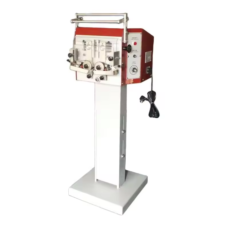 TH-141A Vertical Bilateral Dyeing Machine designed for simultaneous two-sided dyeing of shoe edges or leather components with vertical operation. TH-141A Vertical Bilateral Dyeing Machine designed for simultaneous two-sided dyeing of shoe edges or leather components with vertical operation.