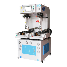 TH-710C sole attaching machine with heavy-duty construction, designed for precise and efficient bonding of shoe soles.