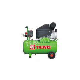 Taiwei FL2025 portable air compressor with compact horizontal tank and mounted motor, designed for light-duty air supply in home garages, workshops, and small job sites.
