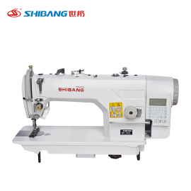 Shibang-9000D Computer Automatic Thread Cutting Flat Sewing Machine featuring a computerized control panel, flatbed design, and automatic thread trimming for efficient and precise sewing operations.