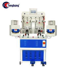 TH-316 Shoe Toe Moulding Machine with two hot and two cold moulding stations for precise shaping of footwear toe boxes in industrial shoe manufacturing