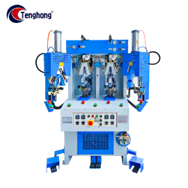 TH-319 Two Cold and Two Hot Counter Moulding Machine designed for forming heel counters in stitch-down shoes with precision hot and cold moulding units.