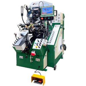 TH-777 Automatic Toe Lasting Machine with 9 Pincers and Computer Memory Control for High-Precision Toe Forming in Footwear Production.