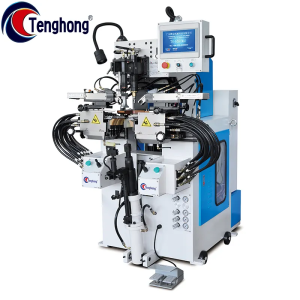 TH-658B Automatic Side and Heel Seat Lasting Machine Designed For Precise Shoe Lasting Without Cementing Process.