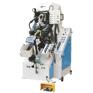 TH-N737A Hydraulic Automatic Toe Lasting Machine with 9 Pincers for Efficient and Precise Toe Shaping in Shoe Manufacturing.