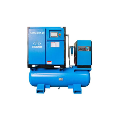 Taiway Air Compressor Model TWW-1100 Featuring a Compact Industrial Design with a Sturdy Metal Frame, Large Cylindrical Air Tank, Control Panel with Gauges, and An Electric Motor Mounted on the Base. Designed for High-Efficiency Air Compression in Workshop and Manufacturing Settings