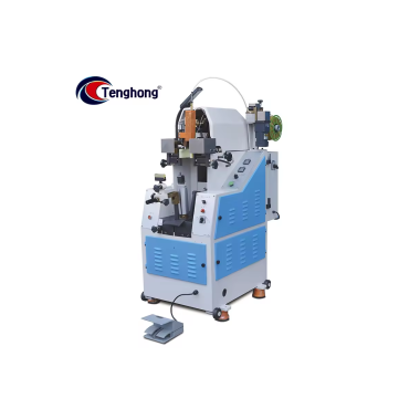 TH-727MA Automatic Cementing Heel Seat Lasting Machine for Precise and Efficient Heel Lasting with Integrated Cement Application.