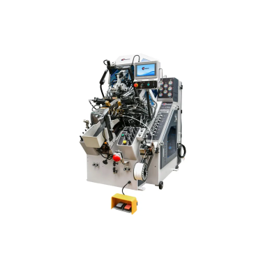 TH-777MA Automatic Servo Cementing Toe Lasting Machine with 9 Pincers and Computer Memory Control for Precise Adhesive Application and Toe Shaping in Shoe Manufacturing.