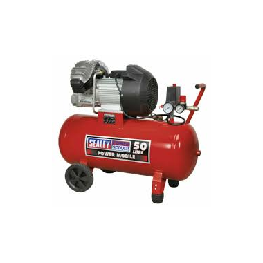 TWB-0.25/8 Air Compressor Featuring a Horizontal Cylindrical Tank, Mounted Motor and Pump Unit, Pressure Gauges, and Safety Valves, Designed for Reliable Compressed Air Supply In Industrial and Workshop Environments.