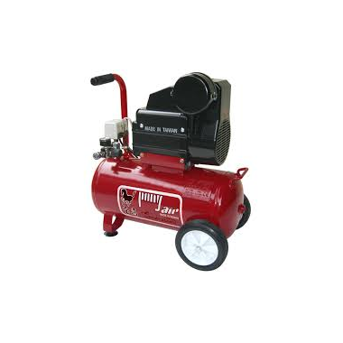 Taiway BM2550M Air Compressor with Large Horizontal Tank and Mounted Motor, Designed for Heavy-Duty Compressed Air Supply in Industrial Environments.