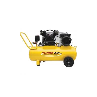 Taiway Air Compressor TWW-55025 With Horizontal Air Tank, Control Panel Including Pressure Gauges, Motor Unit, and Sturdy Frame, Built for Efficient and Reliable Air Compression In Industrial Environments.