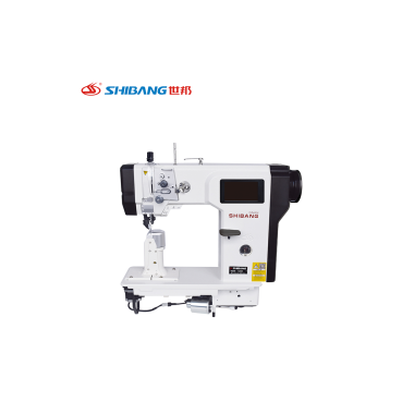 SB-1891 Automatic Post Bed Single Needle Sewing Machine with high-precision stitching arm, designed for complex sewing operations in leather goods and footwear manufacturing.