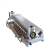 Latex glue resin spreader machine with lower side resin spreading mechanism for even application of adhesive on materials in footwear manufacturing.
